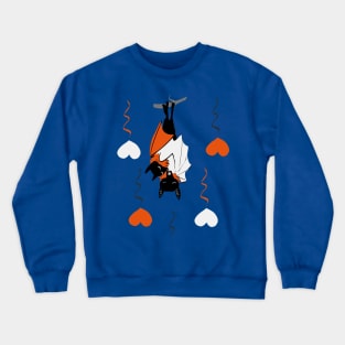 Bat Hugs for Halloween in orange Crewneck Sweatshirt